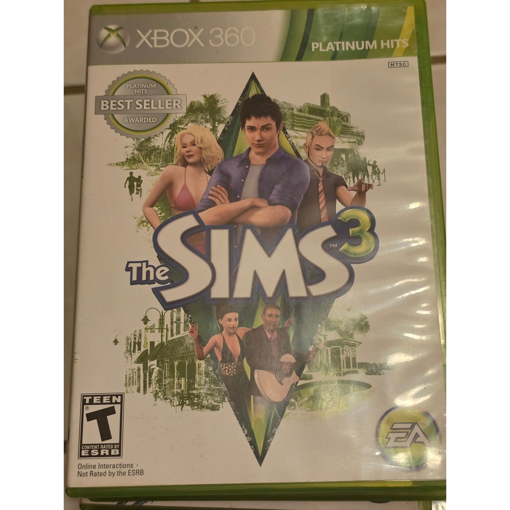 The Sims 3 Xbox 360 Platinum Hits Best Seller EA Video Game NTSC Complete